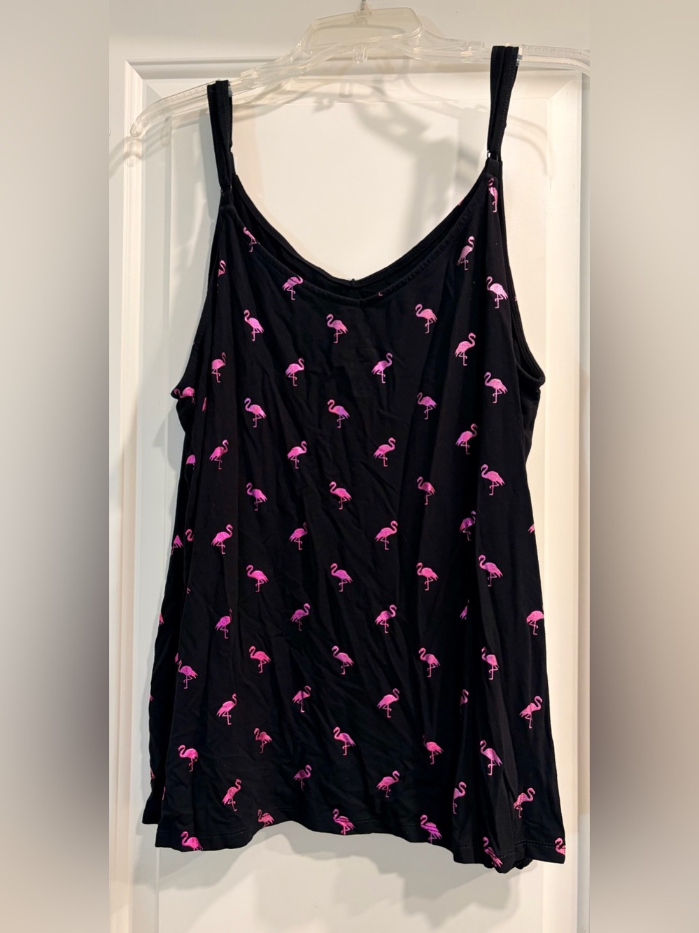 torrid Black Camisole with Pink Flamingo Print